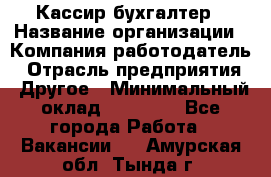 Кассир-бухгалтер › Название организации ­ Компания-работодатель › Отрасль предприятия ­ Другое › Минимальный оклад ­ 21 000 - Все города Работа » Вакансии   . Амурская обл.,Тында г.